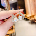 Luxury Fashion Women Jewelry S925 Silver Needle Pearl Zircon Stud Earrings Design Water Drop Earrings
