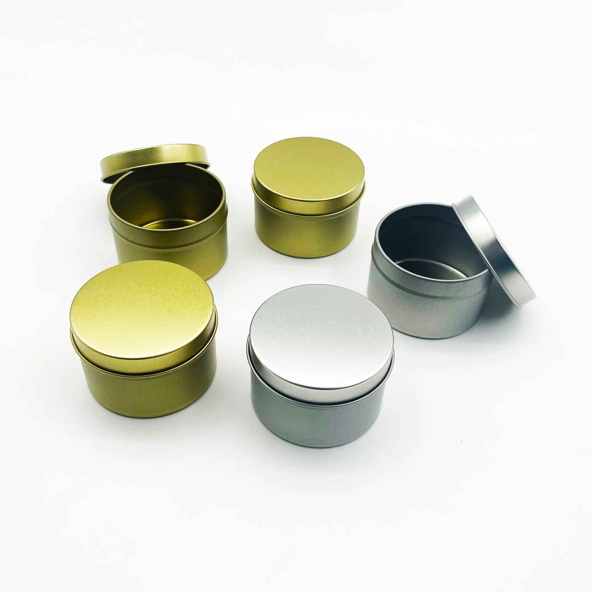 70g Wholesale Custom Luxury Vessels Candle Jars Cans Box Scented Empty Round Tins Candle Tins Containers