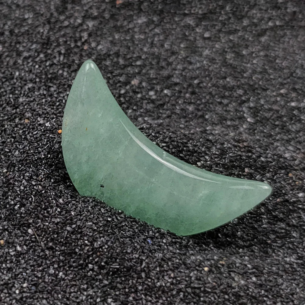 2026 Natural Crystal Healing Stones Folk Crafts Moon Set Green Aventurine