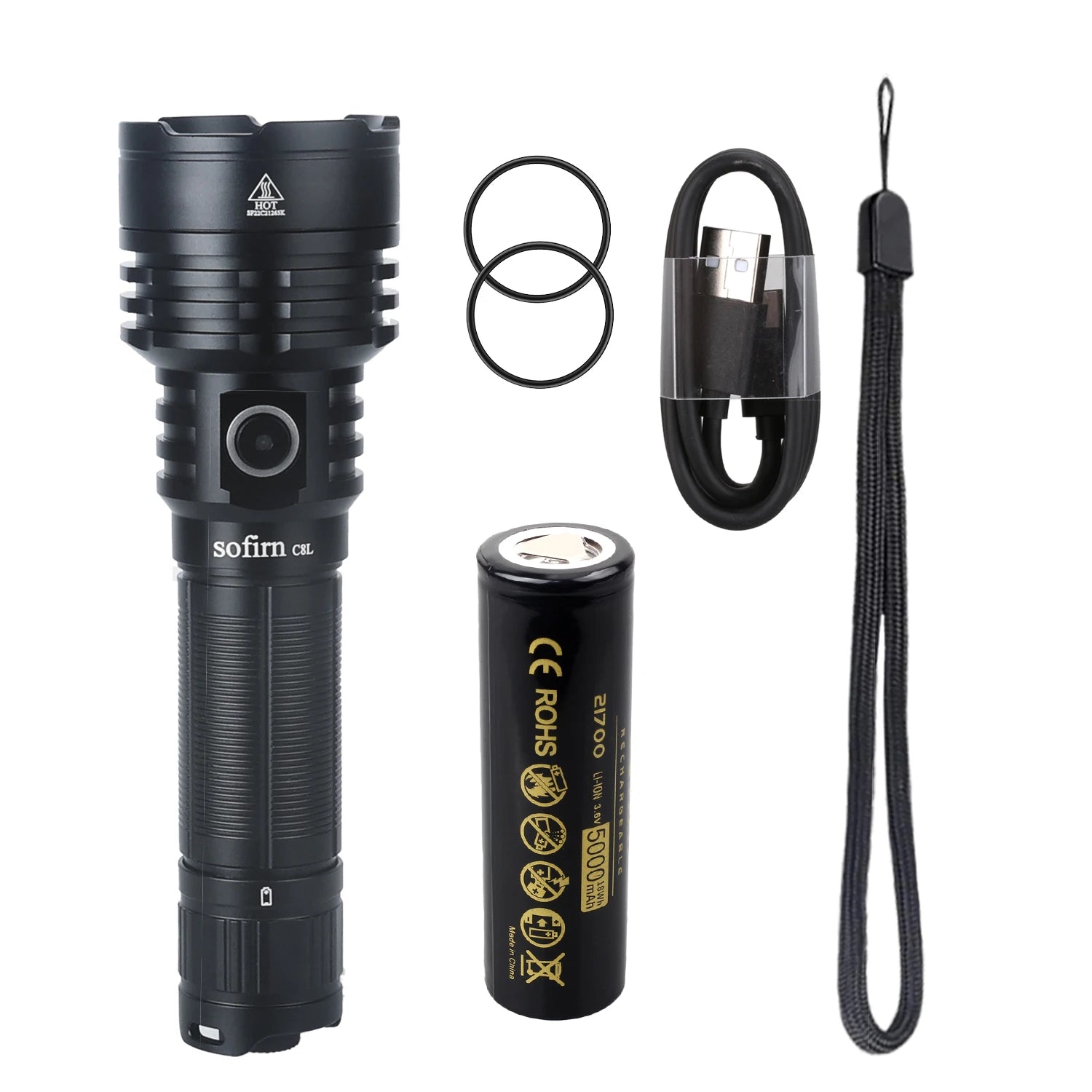 2024 Flashlight Strong Light Rechargeable Zoom Super Bright Special Forces Household Outdoor Portable Led Night Flashlight