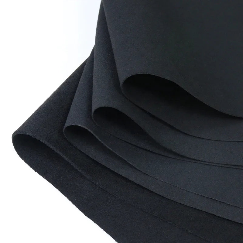 Suede Microfiber Leather Black for Shoes for Bag Double Sided Velvet Microfiber Synthetic Leather Fabric MegaBDM