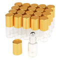Hot Sale Refillable 3ml Clear Glass Stainless Steel Roller Bottles for Essential Oil