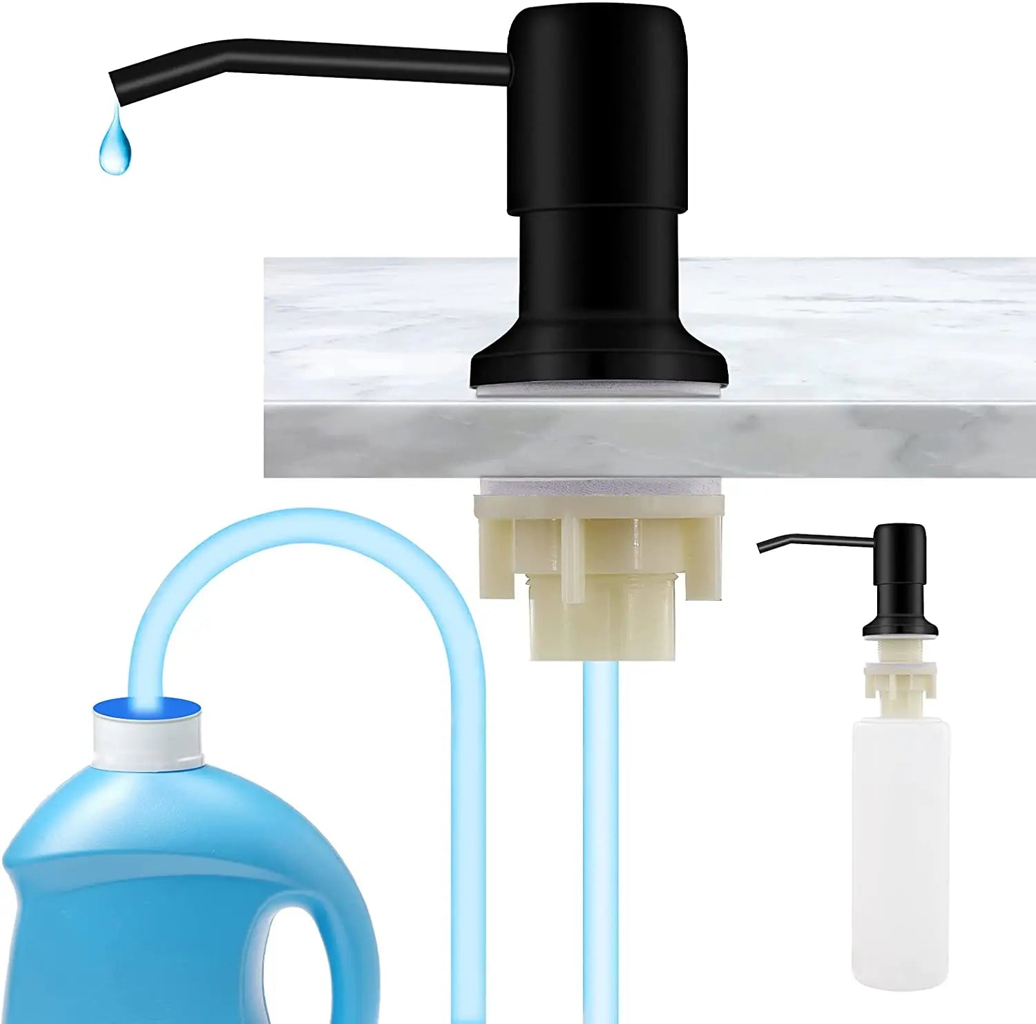 Tube Connects Directly to Soap Bottle Liquid Soap Dispenser Kitchen Sink Soap Dispenser and Tube Kit