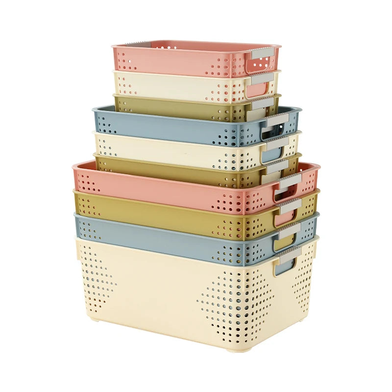 Wholesale Hot Sale Multifunction Household Plastic Storage Basket for Closets Kitchen Cabinet Sundries Storage Container