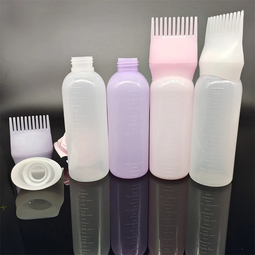 Support Customization Colorful Factory 180ml Dye Cream Bottle Hair Dye Shampoo Bottle EPA Oil Comb Bottle Hairdressing Tools