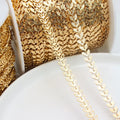 Wholesale Brass Gold Plated Flat Leaf Chain Hollow Leaf Chain for Jewelry Manufacturing Supplier