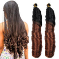 Wholesale French Curl Braiding Hair Crochet Loose Wave Extensions African Synthetic Hair Braids Spiral Curly Braiding Hair
