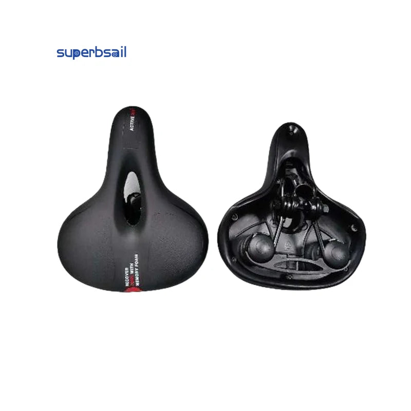 Superbsail Simple Style MTB Bicycle Saddle Seat Big Cycle Gel Seat Shock Absorber Comfortable Bike Accessories