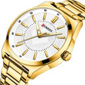 CURREN 8407 Sport Men Watch Top New Luxury Gold Business Waterproof Male Clock Stainless Steel  Quartz Man Wristwatch Gift