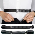 High-quality Shirt Stay Belt for Men Keep Shirt Tucked Adjustable Elastic Non-slip Wrinkle-Proof Shirt Holder Strap Belt