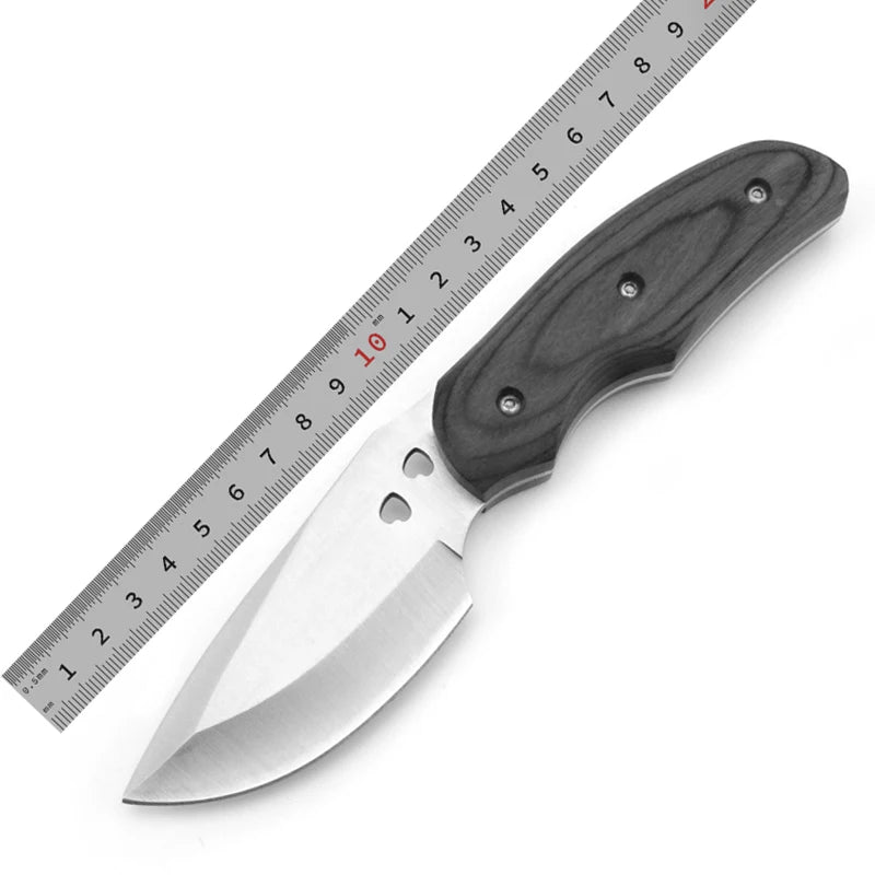 Wood Handle Stainless Steel Banana Big Survival Outdoor Camping Hunting Pocket Full Tang Fixed Blade Knife