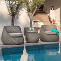 WISEMAX FURNITURE Modern Wicker Outdoor Sofa Furniture Classical Antique Sofa With Coffee Table Patio Rattan Outdoor Furniture