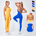 Custom High Waist Women's Activewear Spandex Bodysuit Vintage Yoga Fitness Jumpsuit Sports Bodysuits & Jumpsuits