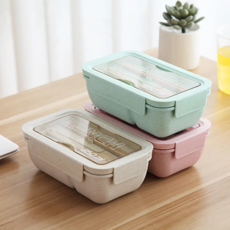 New Style  Bpa Free Food Grade Food Containers Storage Environmentally Friendly Lunch Box Wheat Straw Lunch Box Kids