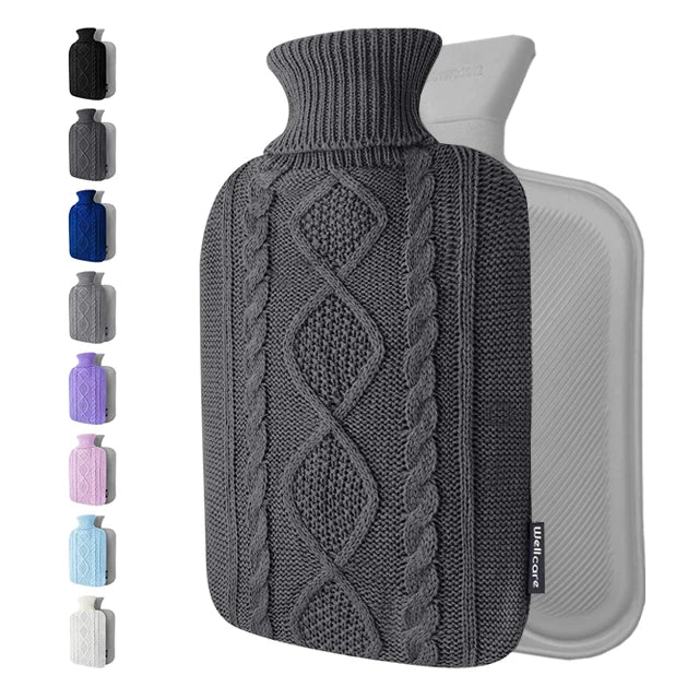 Cheapest 2000ml White Hot Water Bottle Hot Water Bottle with Plush Cover BS Hot Water Bag