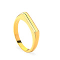 Copper Smooth D Wedding Ring Cuboid Shape Rings Stacking Engagement Finger Band Fashion Jewelry Wholesale