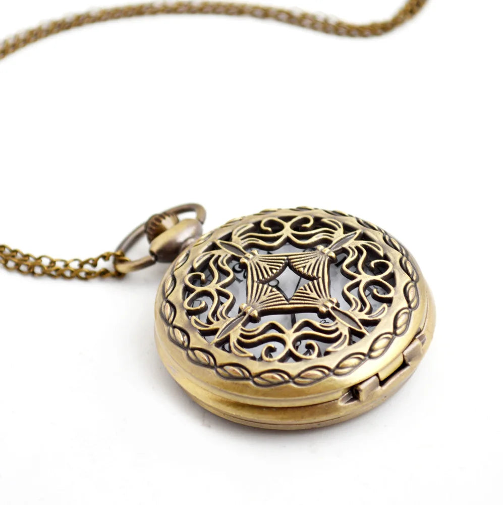Hollow Quartz Watch Vintage Chinese Knot Pocket Watches