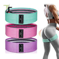 TTSPORTS Fabric Booty Non-slip Elastic Workout Exercise Resistance Bands Stretch Hip Bands for Legs