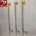 Yellow Color Tread in Metal Pigtail Fence Post