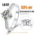 Abiding Moissanite Ring Promise Solitaire Wedding 1 Ct D Color Ring Silver Modern Fashion 925 Silver Unique Ring