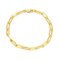 Fine Fashion Gold Plated Jewelry Paper Clip Chain Silver 925 Bracelets Women Jewelry for Men Custom Couple Bracelet