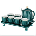 Tea Cups Christmas Gift Coffee Cups & Plates New European Luxury Gold Ceramic Household Afternoon Tea Set with Cup Holder