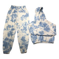 Factory Direct Soft Hand Feeling Fleece Rainbow Tie Dye Sweatsuit  for Women