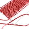 JC Crystal Wholesale SS6 SS8 Rhinestone Banding  Garment Accessories Crystal Plastic Rhinestone Banding Rhinestone Trim Chain
