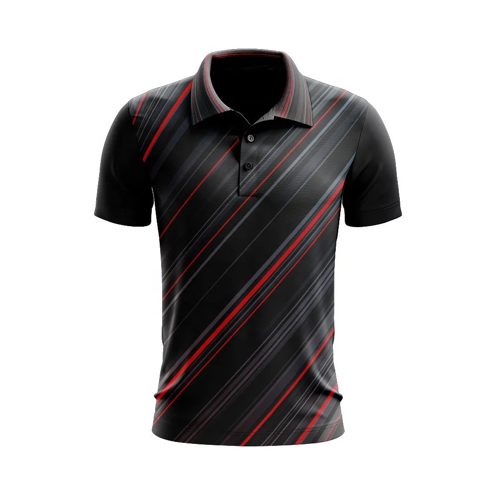 Premium Moisture Polyester Spandex Homm Golf Tshirts for Polo Shirts Men's Women's Sports Sublimation Anti-Wrinkle