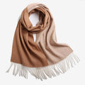 Inner Mongolia Cashmere Wool Scarves Soft Unisex Solid Color Double Side Winter 100% Wool Muffler Woolen Wool Scarf