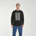 Monochrome for Graphic Print -Themed Casual Breathable Oversized Long-Sleeved Men's T-Shirt Collection