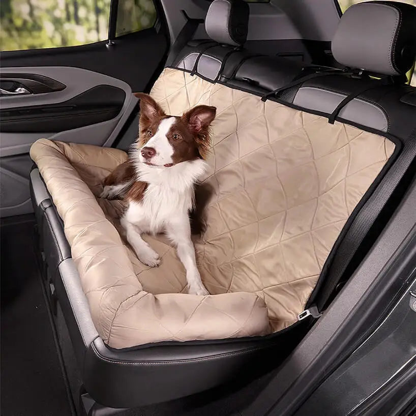 Waterproof Dog Car Seat Cover Pet Travel Carrier Mattress Designer Dog Mat Protector With Middle Seat Armrest Dog Products