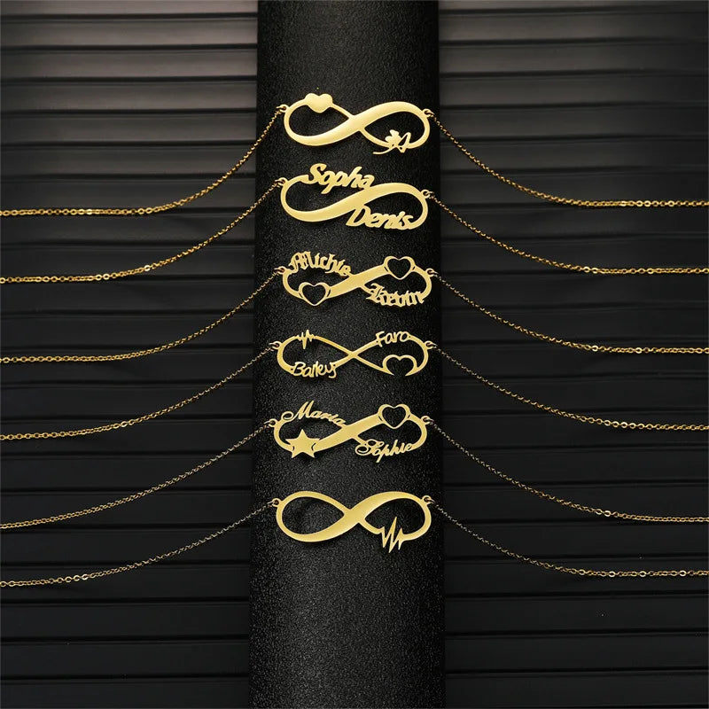 Stainless Steel Gold Plated Jewelry Personalized Nameplate Custom Letter Necklace For Women Jewelry