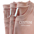 High Quality Heavyweight Knitted Tee Custom Screen Printed Oversized Blank Unisex Thick Graphic Tshirt