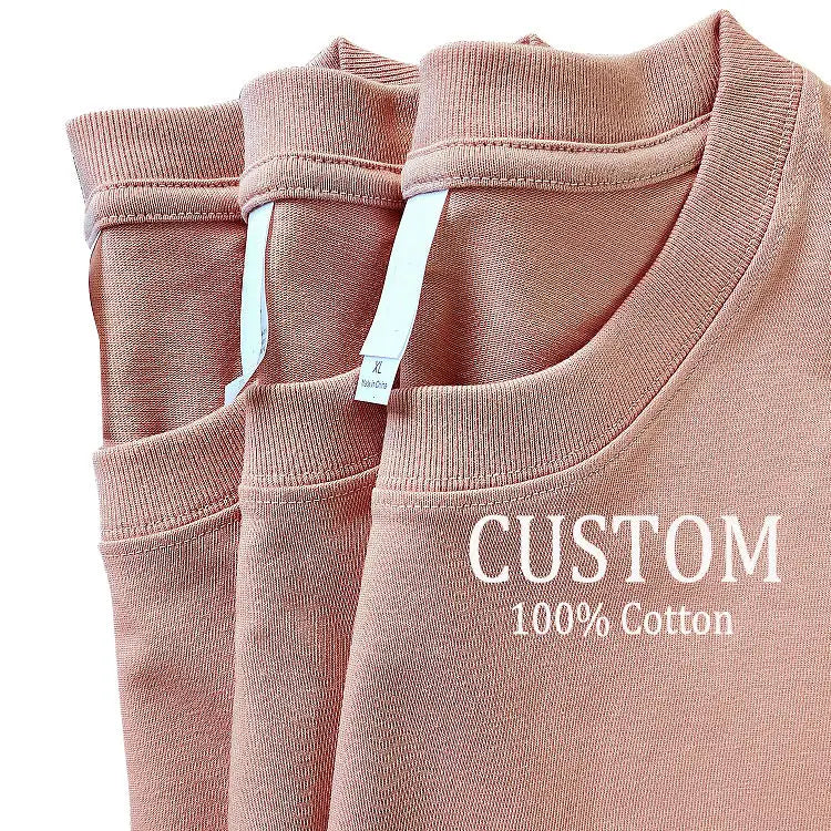 High Quality Heavyweight Knitted Tee Custom Screen Printed Oversized Blank Unisex Thick Graphic Tshirt