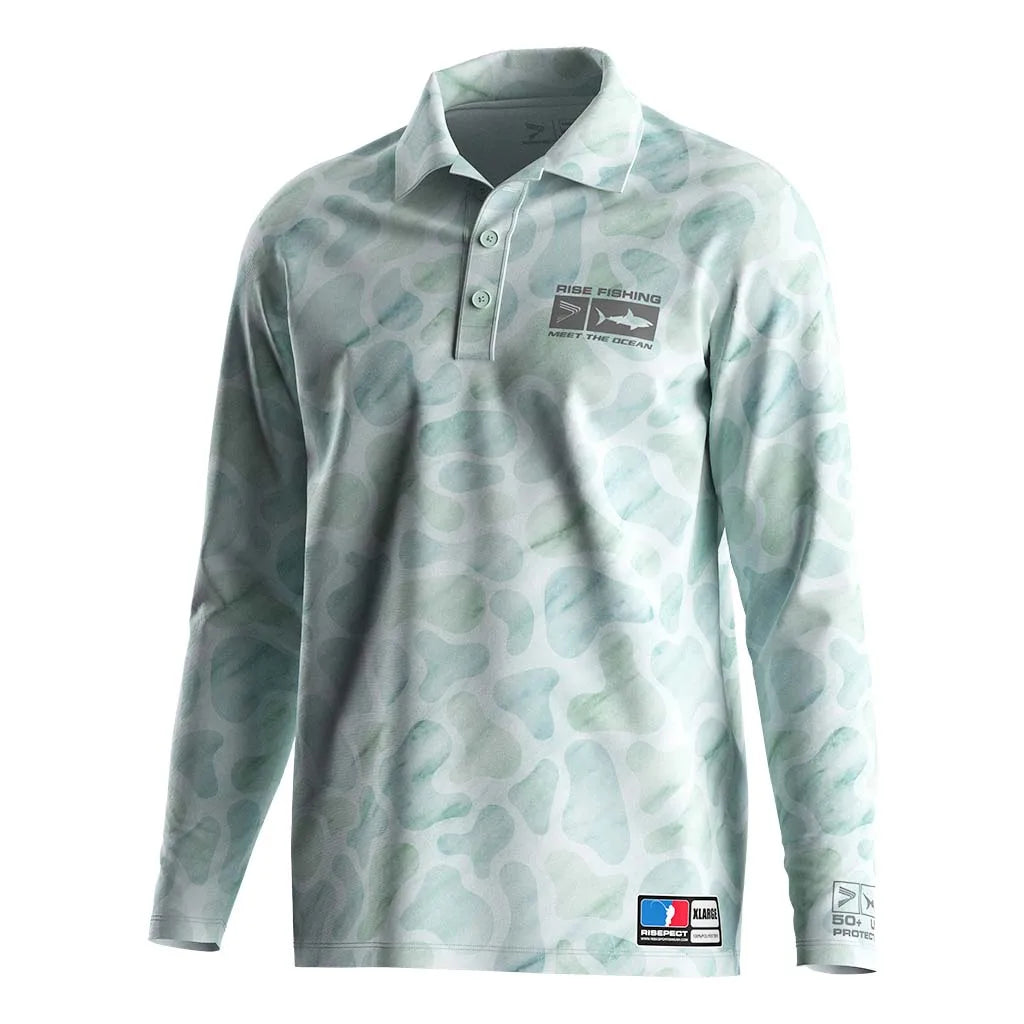 Men's Durable Dry Fast Polo Shirt Long Sleeve Performance 4-Way Stretch Waterproof Plus Size Moisture Wicking Hunt Polo for