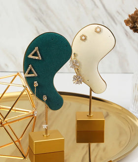 Ins Fashion Metal Earring Display Stand Ear Shaped Earrings Studs Organizer Jewelry Rack for Retail Shop Jewelry Display