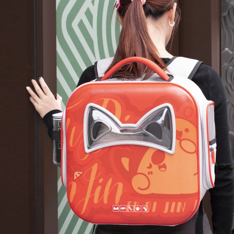 Dog/cat Backpack Carrier Breathable Cat Carrier Large Space Pet Backpack for Kitty Small Dog up to 15lbs
