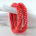 New Wholesale Faceted Rondelle Beads Bracelets Bulk Glass Beads Bracelet for Women Glass Crystal Beads