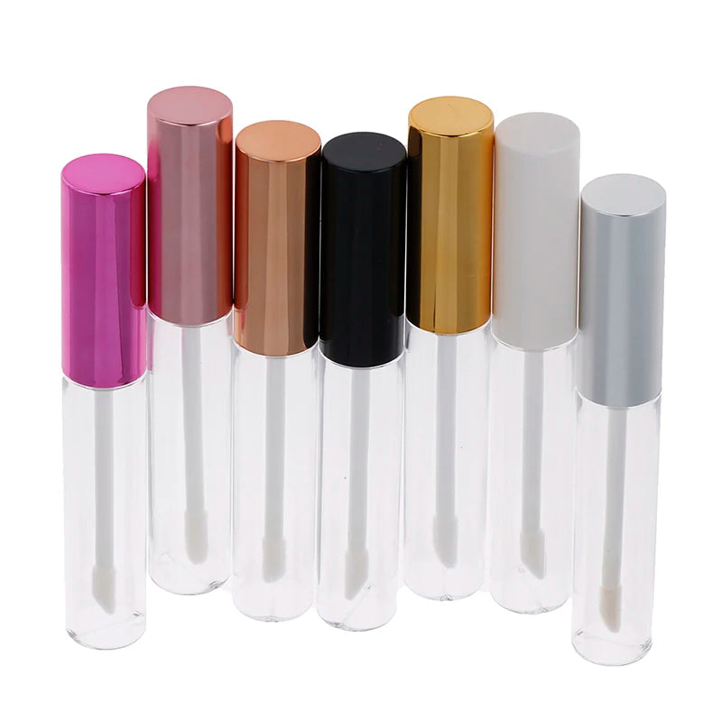 10 ml Lip Gloss Tubes with Wand Empty Plastic Cosmetics Tube Container Refillable Lip Gloss Balm Clear Makeup Bottles