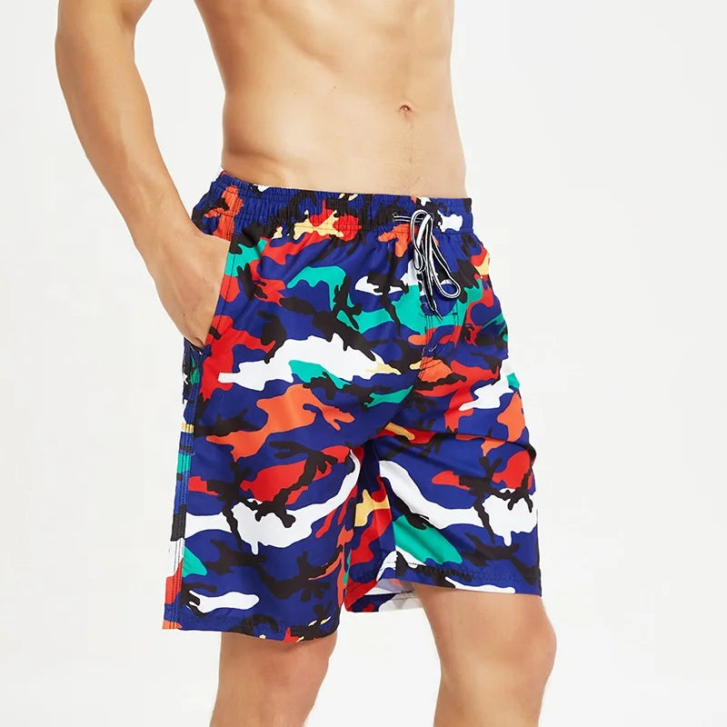 WJHLH7896 Beach Pants Men's Floral Underpants Quick Drying Shorts Swimming Trunks Man's Customized Board Shorts