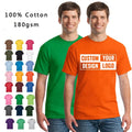 Mens 100% Cotton Blank T-shirt Unisex Custom Dtg Embroidered Business logo Screen Printing Staff Employee Uniform Tshirts