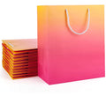 9.8"*5.1"*12.6" Heavy Duty Boutique Kraft Paper Shopping Gift Bags with Handles