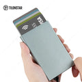 Automatic Metal Wallet Aluminum Slim Pocket Mens Minimalist Wallet Pop up Card Holder
