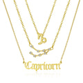 Fashion Jewelry Sets Old English Astrology 12 Zodiac Star Sign Hypoallergenic Horoscope Necklace