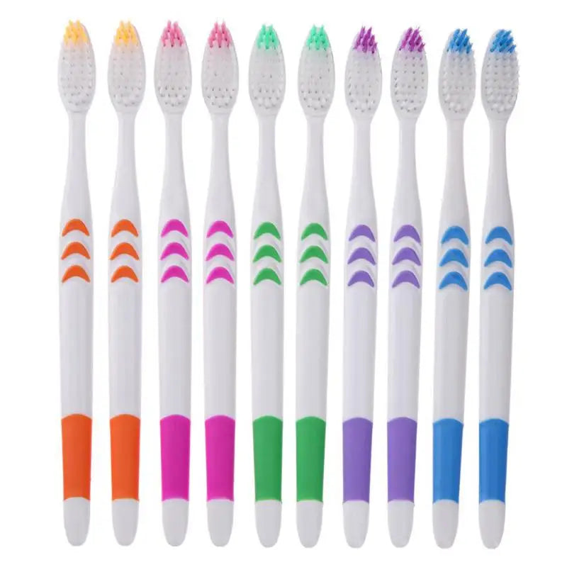 10pcs/set Cheap Toothbrushes Plastic Toothbrush Custom Toothbrush White Adult Customized Logo Soft Disposable Environmental