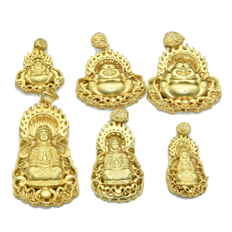 Cheap Price Factory Sell Chinese Laughing Buddha Gold Plated Alloy Metal Pendants