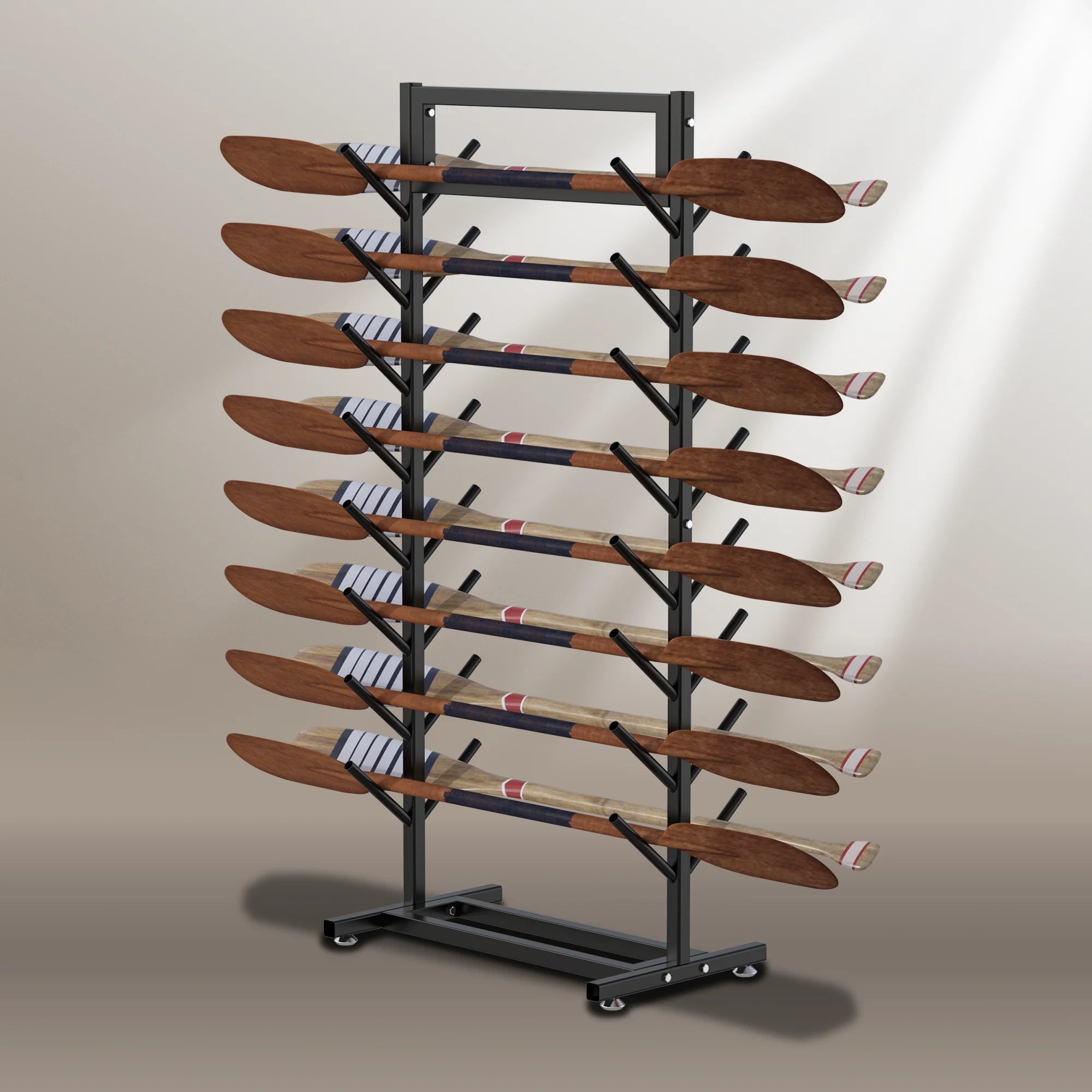 Double Sided Paddle Display Rack Metal Paddle Display Rack Surfboard Display Rack Customizable Factory Outlet