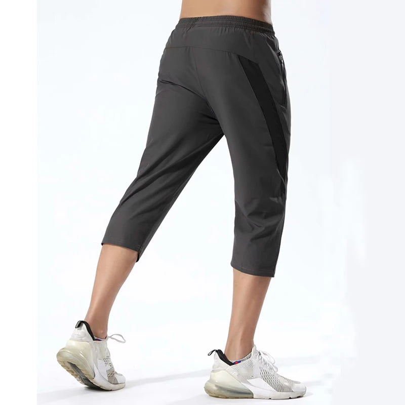 Sportswear Wholesale Fitness Joggers Mens Gym Capri Pants Clothing Compression Cropped Trousers Men Gym Wear