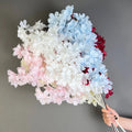 2023 Hor Selling Wholesale Artificial Cherry Blossom Flower White Wedding Flowers Silk Flowers for Decoration